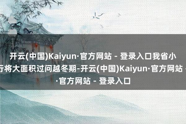 开云(中国)Kaiyun·官方网站 - 登录入口我省小麦和油